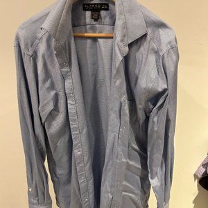Blue Nailhead Alfred Sung Dress Shirt